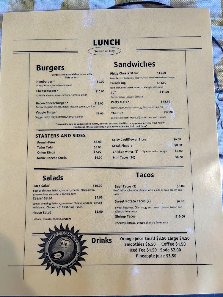 Auntie Dannee's Menu image 3